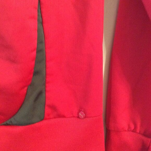 Puma Pink Gray Medium M track jacket zip front stretch - Picture 3 of 7
